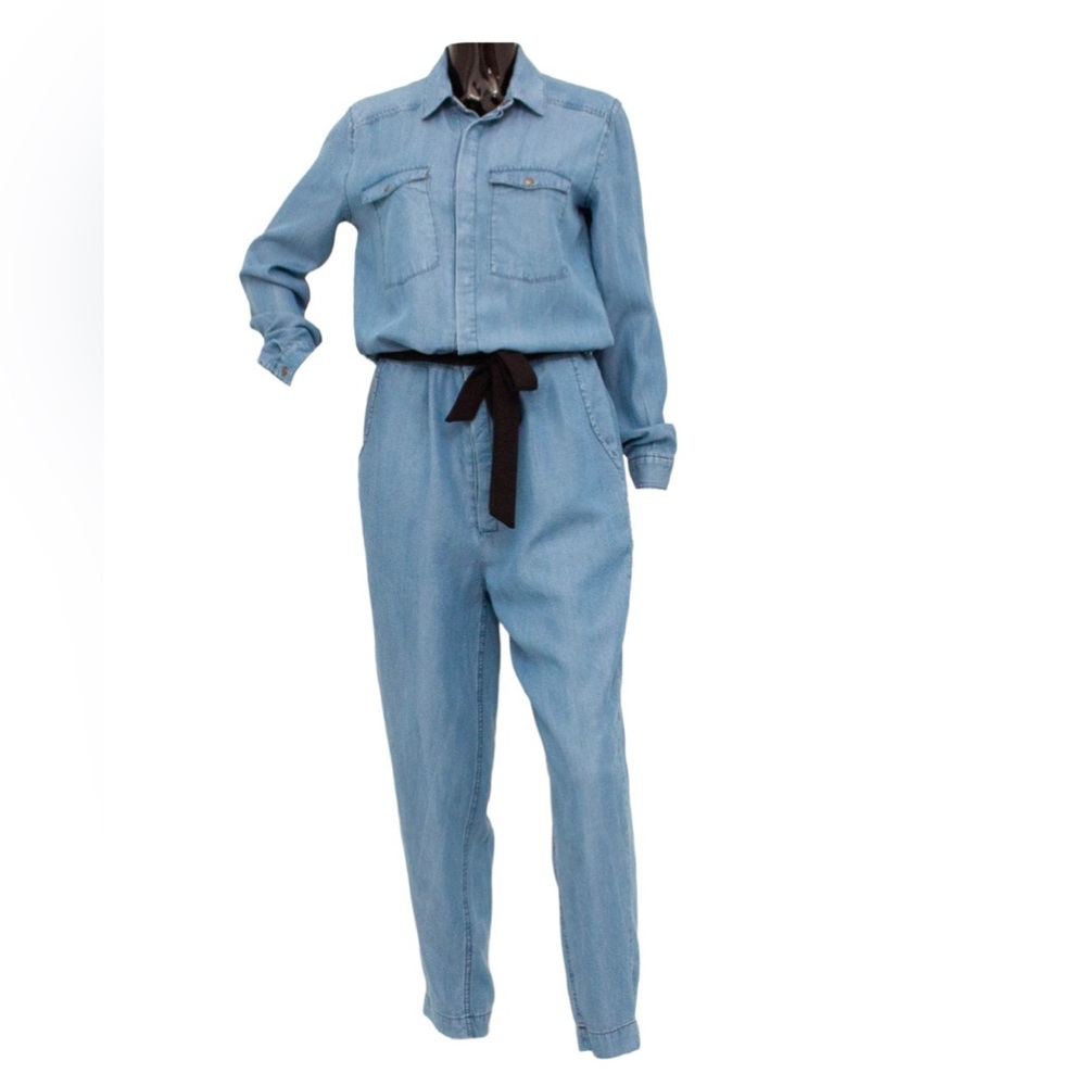 Ganni light weight chambray jumpsuit